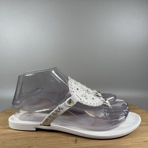 Jack Rogers Georgica Jelly Flip Flop Thong Sandals‎ Womens Sz 6 White